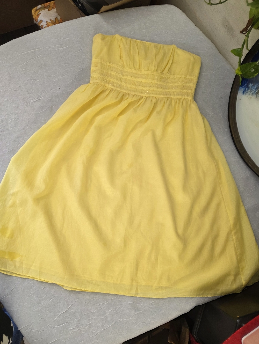 Lilly Pulitzer yellow strapless dress size 6